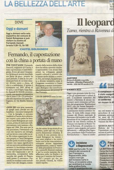 Articolo del Resto del Carlino «Fernando, il capostazione con la china a portata di mano»